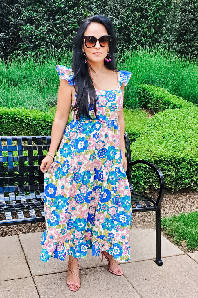 Bold Colorful Floral Maxi Dress – Ferny boutique