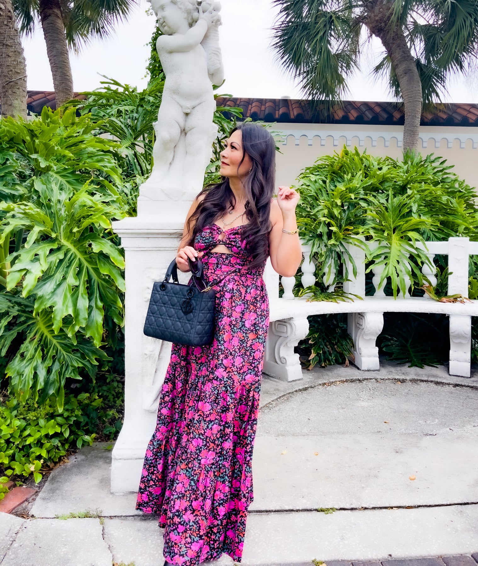 maxi dress magenta HELLO MOLLY My Solo Debut Runs true to size Lana Maxi Dress, in Rich